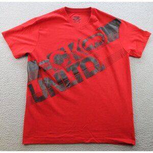 Ecko Unltd Shirt Men's Extra Large Red Black Spell Out Embroidered Y2K Hip-Hop